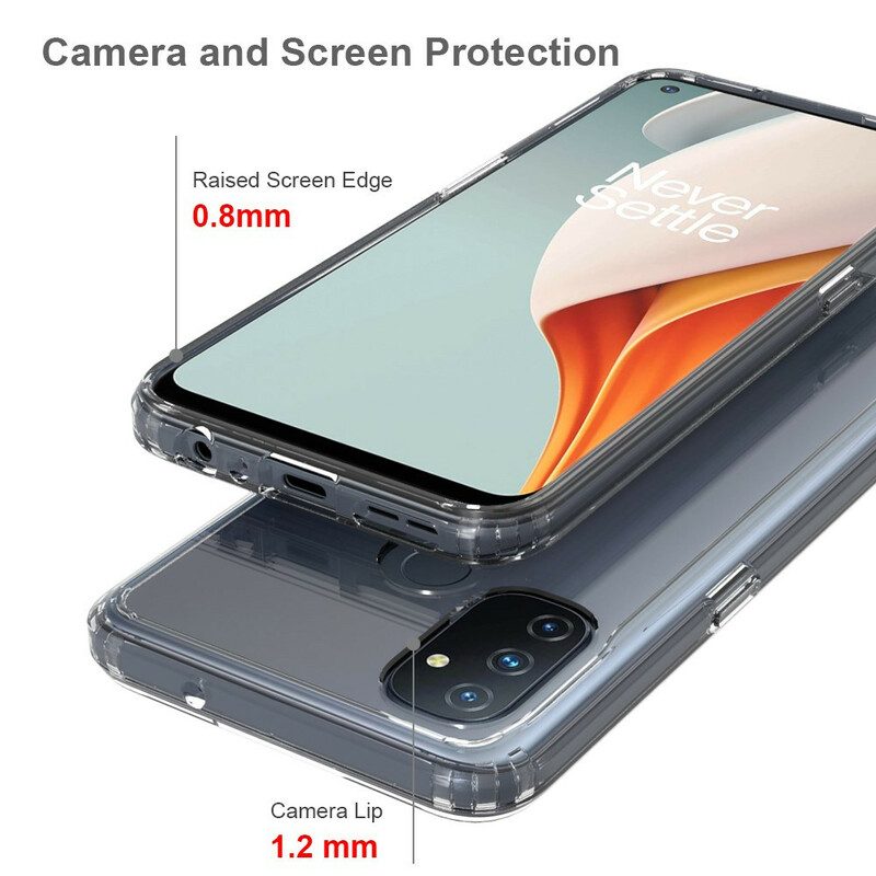 Skal För OnePlus Nord N100 Transparent Hybriddesign