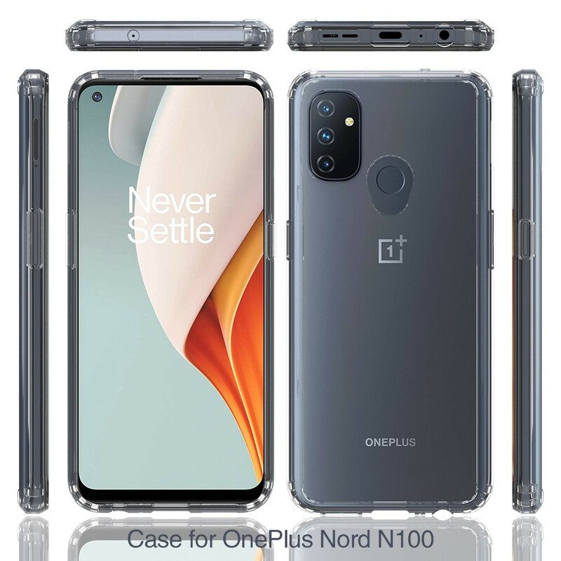 Skal För OnePlus Nord N100 Transparent Hybriddesign