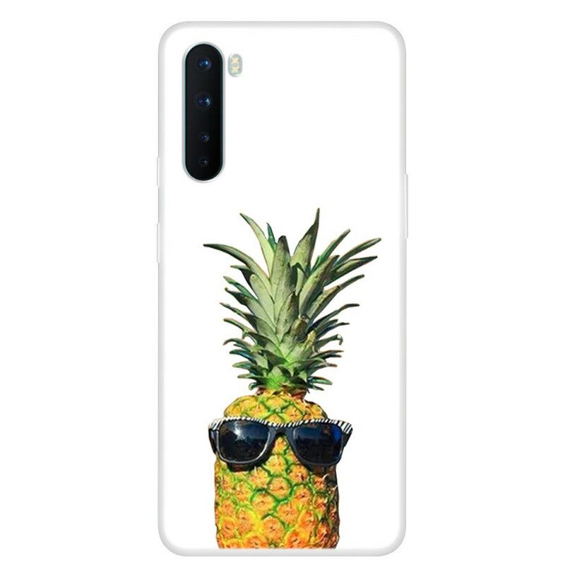 Skal För OnePlus Nord Transparent Ananas Med Glasögon