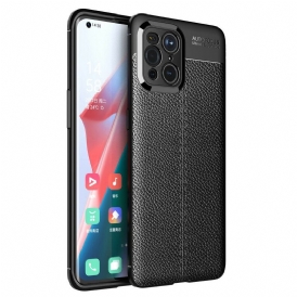 Skal För Oppo Find X3 / X3 Pro Double Line Litchi Lädereffekt