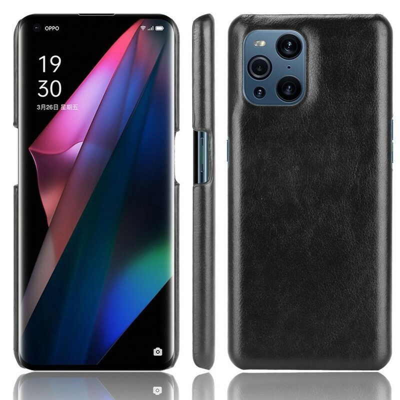 Skal För Oppo Find X3 / X3 Pro Lichi-lädereffekt