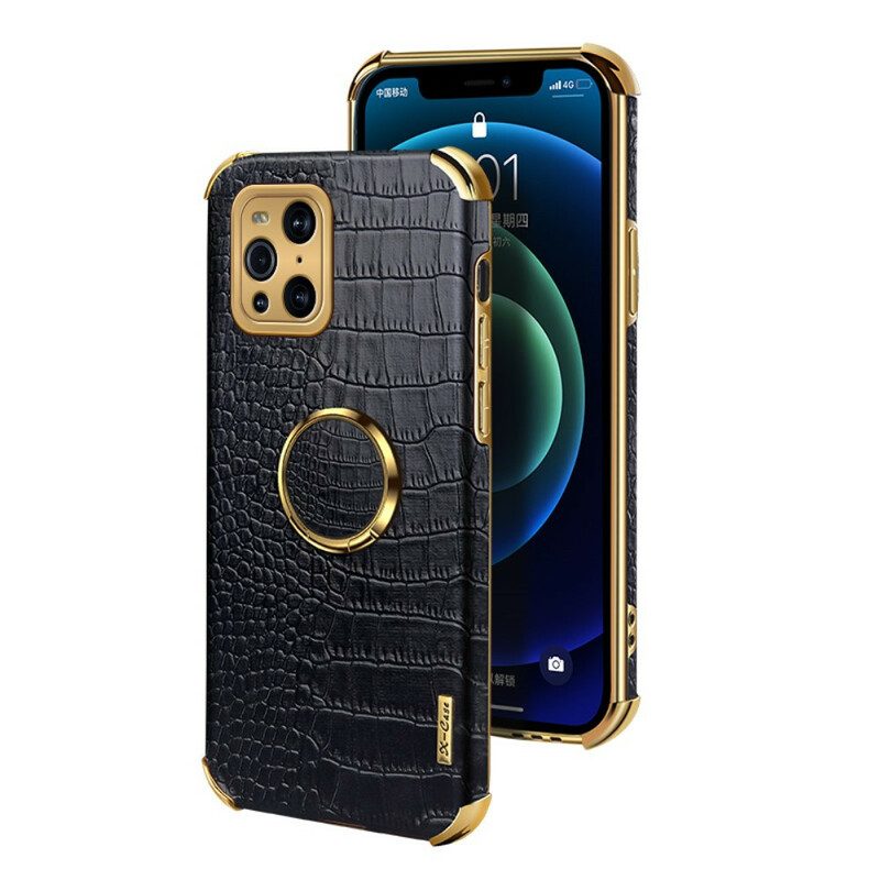 Skal För Oppo Find X3 / X3 Pro X-case Krokodilskinnseffekt