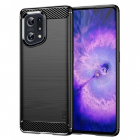 Skal För Oppo Find X5 Mofi Borstad Kolfiber