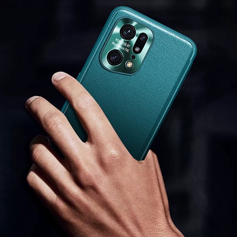 Skal För Oppo Find X5 Pro Fuktläder