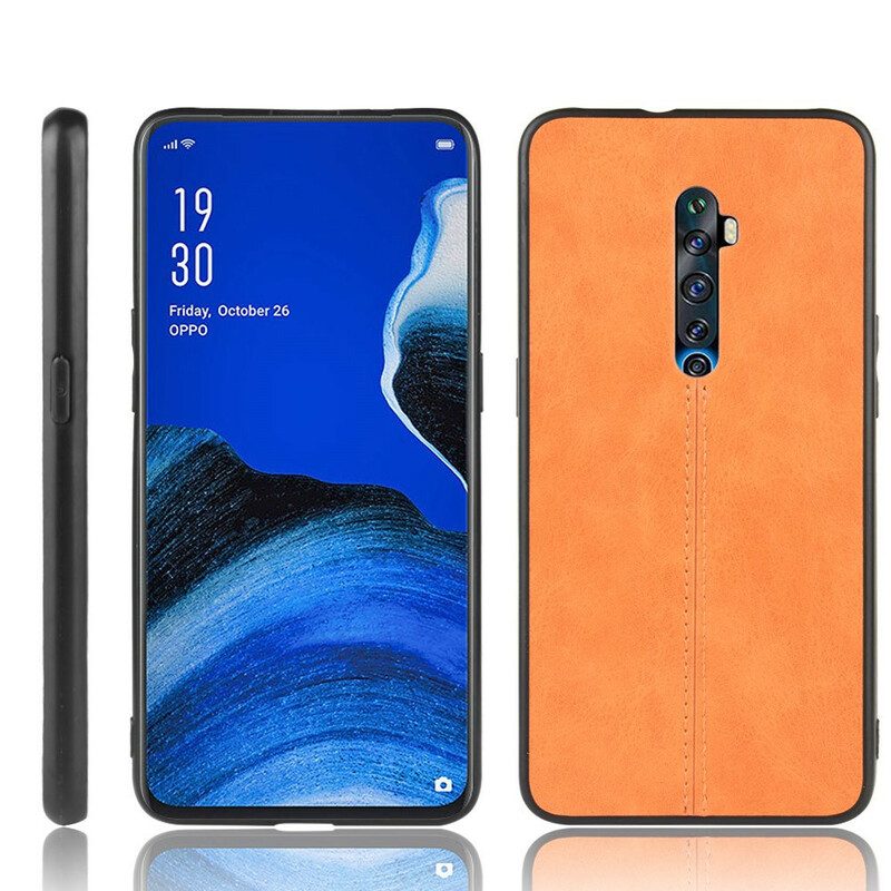 Skal För Oppo Reno 2Z Stil Lädersömmar