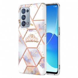 Skal För Oppo Reno 6 Pro 5G Geometrisk Marmor Och Blommönster