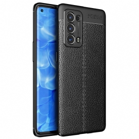 Skal För Oppo Reno 6 Pro 5G Litchi Double Line Läder