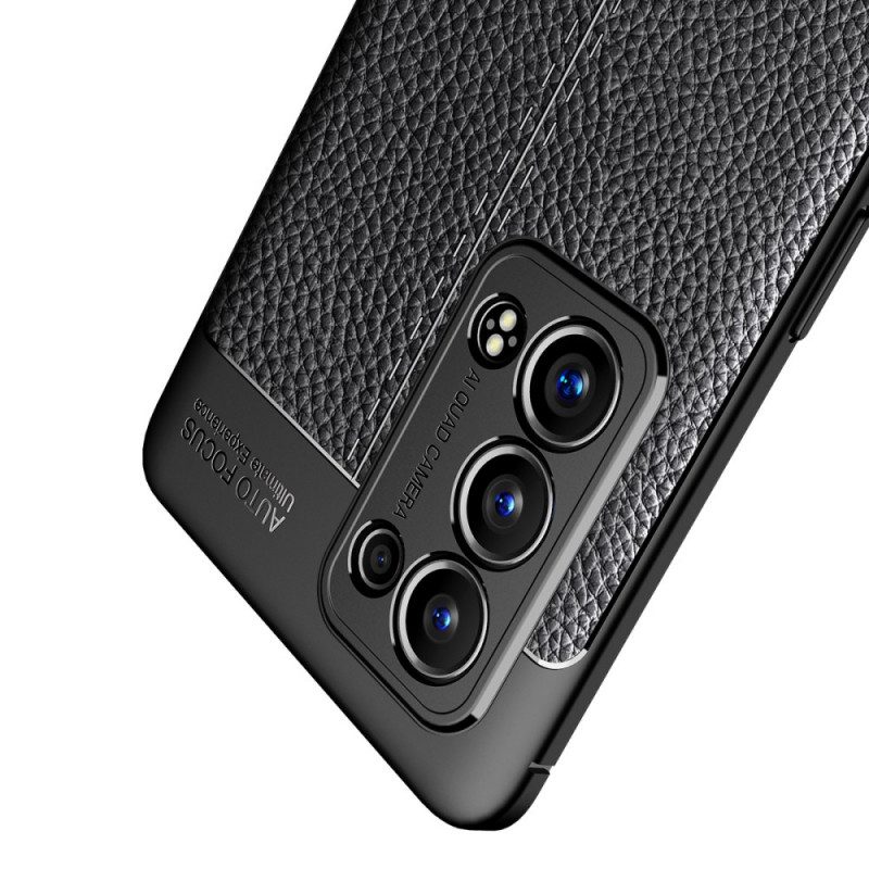 Skal För Oppo Reno 6 Pro 5G Litchi Double Line Läder