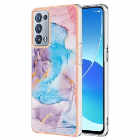 Skal För Oppo Reno 6 Pro 5G Rosa Marmormönster