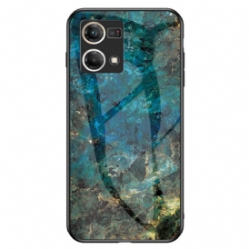 Skal För Oppo Reno 7 Marmor Härdat Glas