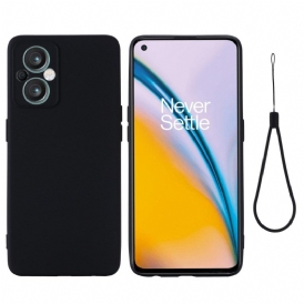 Skal För Oppo Reno 8 Lite Med Kedjar Flytande Silikonrem