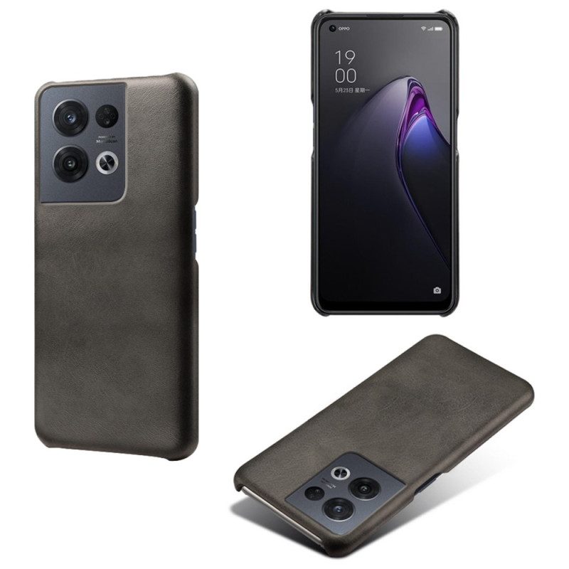 Skal För Oppo Reno 8 Pro Lädereffekt