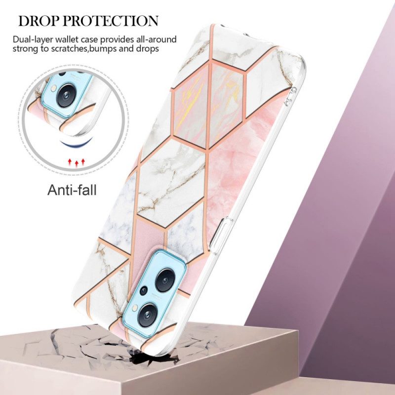Skal För Realme 9i Plinkande Geometrisk Marmor