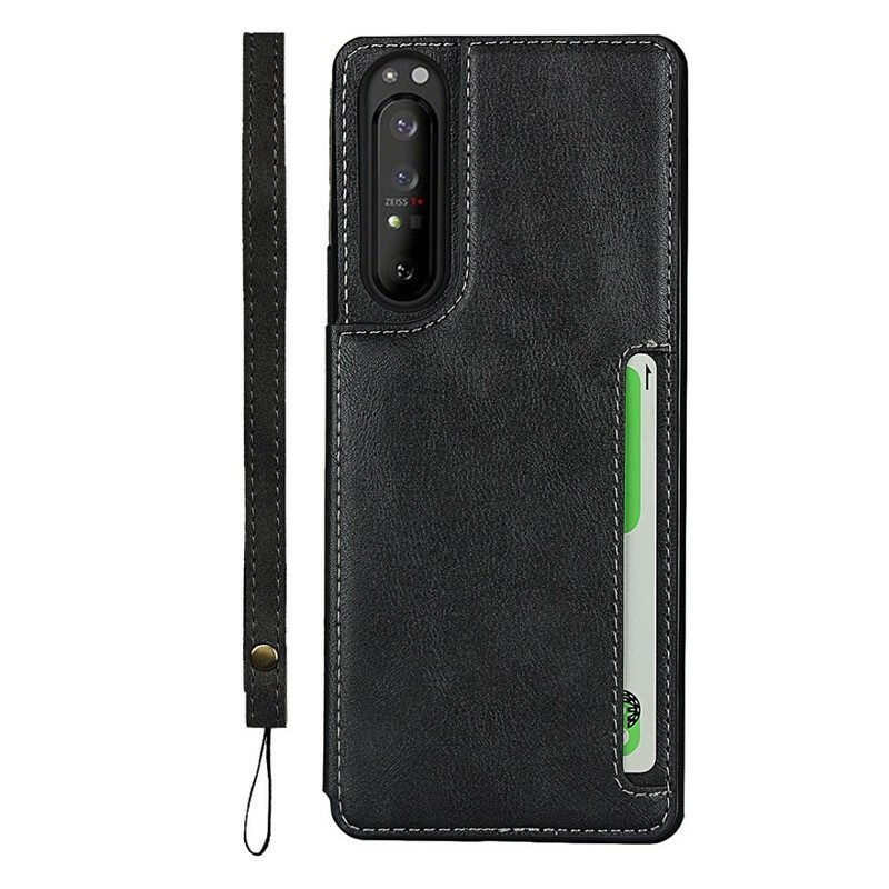 Skal För Sony Xperia 1 II Korthållare Och Snodd