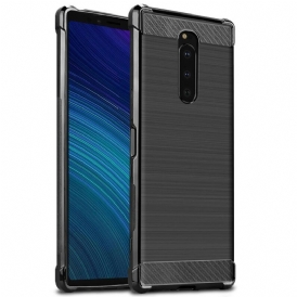 Skal För Sony Xperia 1 Imak Vega Series Borstad Kolfiber