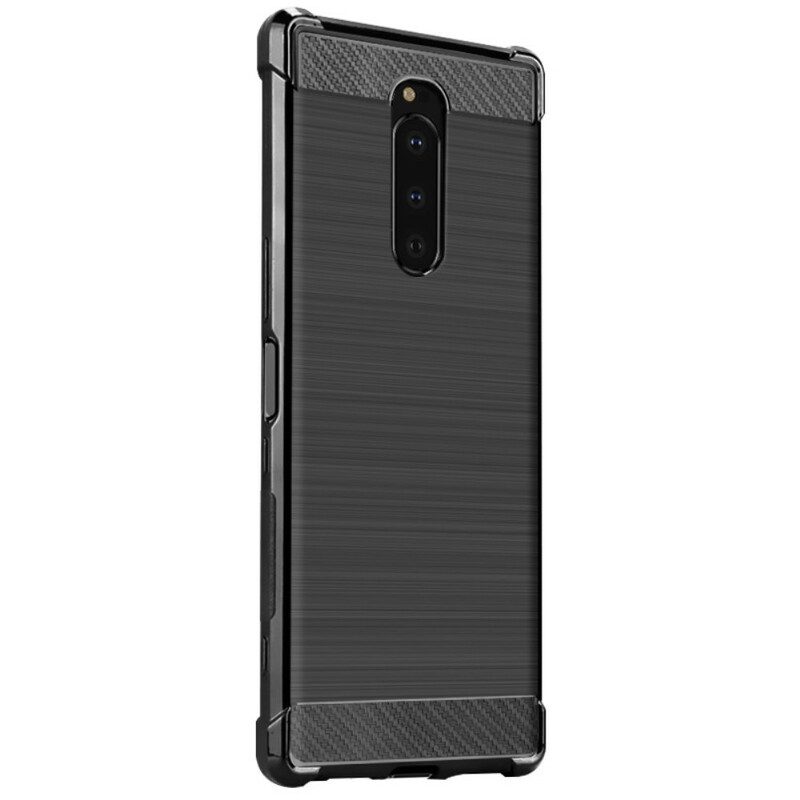 Skal För Sony Xperia 1 Imak Vega Series Borstad Kolfiber