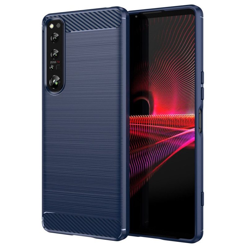 Skal För Sony Xperia 1 IV Borstad Kolfiber