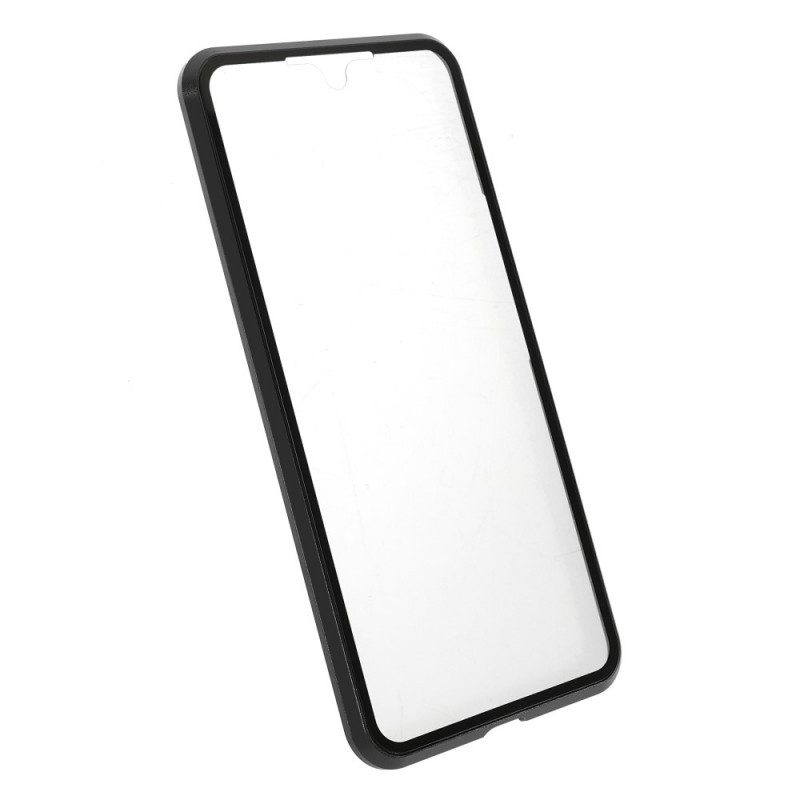 Skal För Vivo V21 5G Två Sidor Magnetiskt Härdat Glas Och Metall
