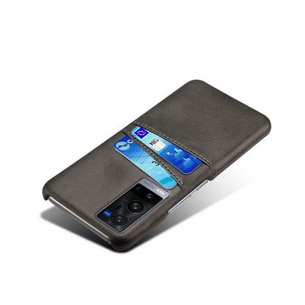 Skal För Vivo X60 Pro Plus Dubbel Ksq-korthållare