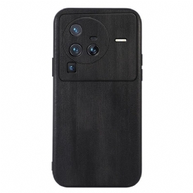 Skal För Vivo X80 Pro Lädereffekt