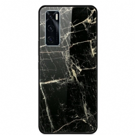 Skal För Vivo Y70 Supreme Marble Härdat Glas