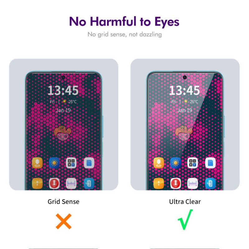 Anti-spionageskärm I Härdat Glas För Realme C67