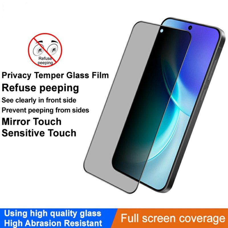 Anti-spionageskärmskydd I Härdat Glas För Vivo X300 Imak (kompatibel Med Fingeravtryckslåsning)