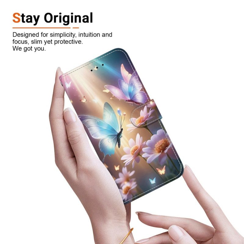 Case Oneplus Nord 5 Telefonfodral Blommig Fjäril