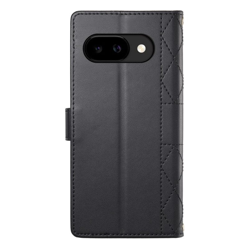 Fodral För Google Pixel 10a Quiltad Plånbok Med Remmar