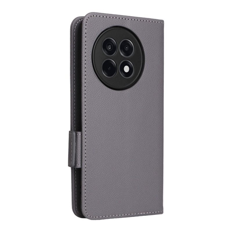 Fodral För Oneplus 13r Litchitextur Med Rem