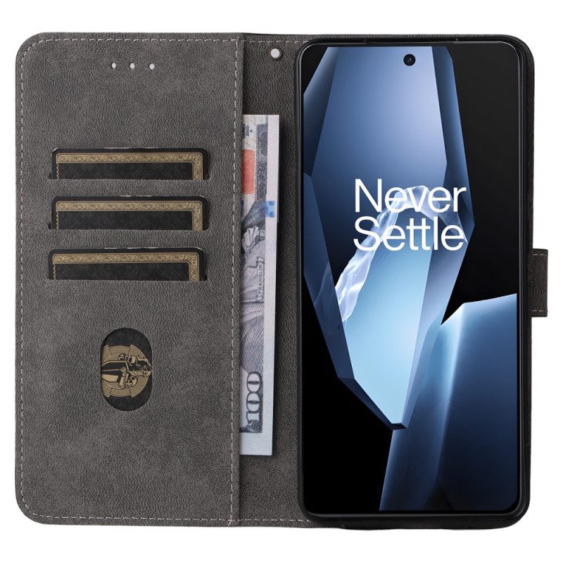Fodral För Oneplus 13r Rfid-blockerande Lädereffekt Med Rem