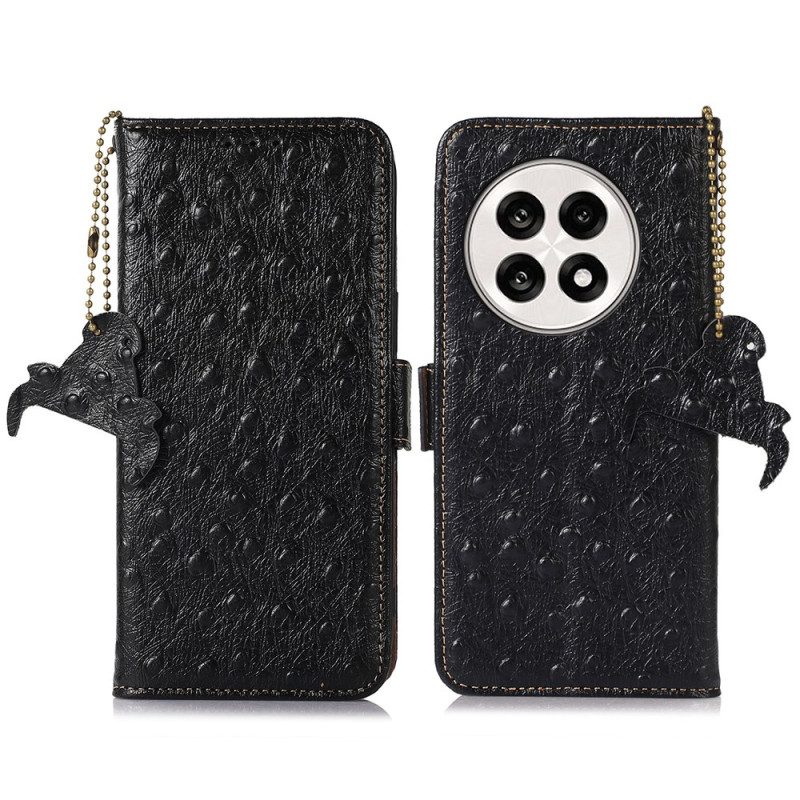 Fodral För Oneplus 13r Rfid-blockerande Strutsläder