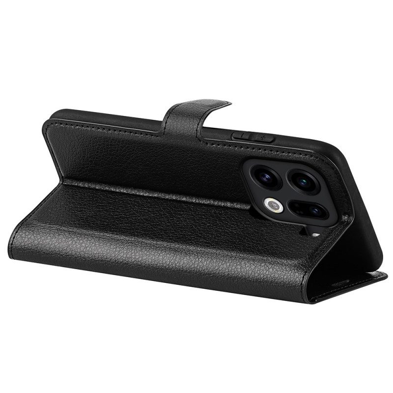 Fodral För Oppo Find X9 Pro 5g Litchikonstläder