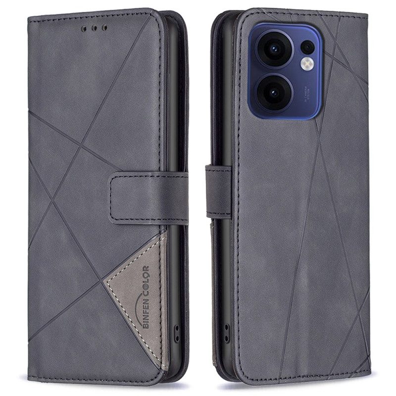 Fodral För Oppo Reno 13f 4g / 5g / 13 Fs 5g Geometriskt Mönster Binfen-färg