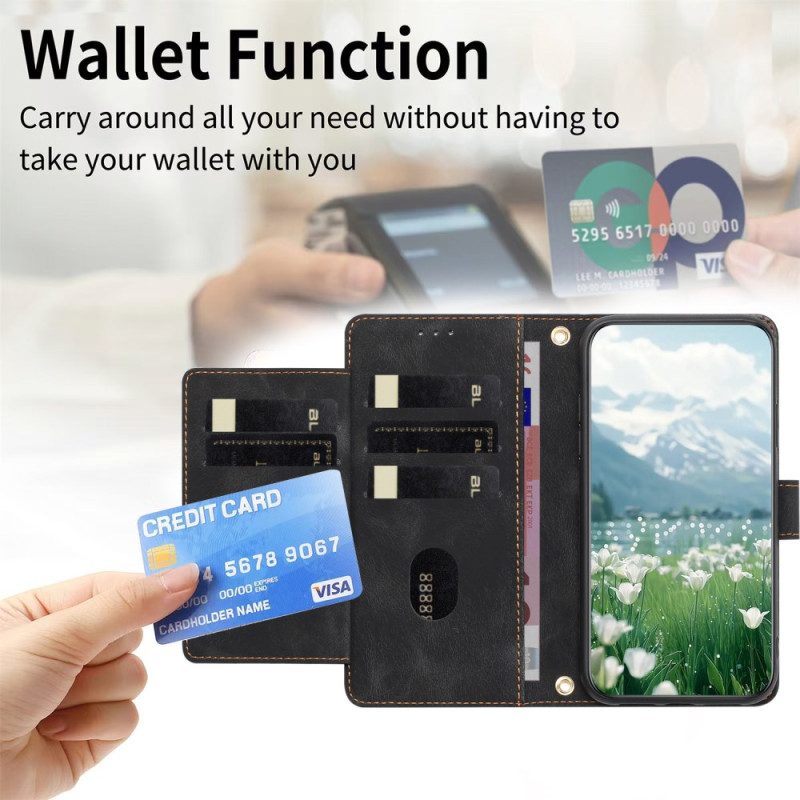 Fodral För Oppo Reno 14f 5g Blommig Mockaeffekt