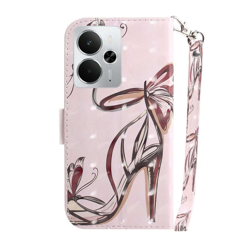 Fodral För Realme 14 5g Höga Klackar Med Snodd