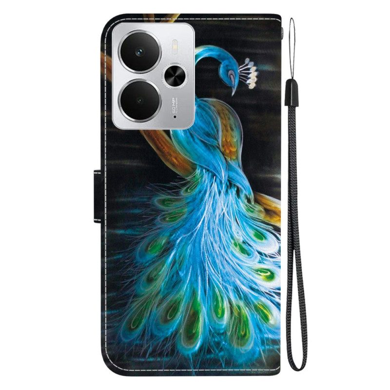 Fodral För Realme 14 5g Påfågelmönster