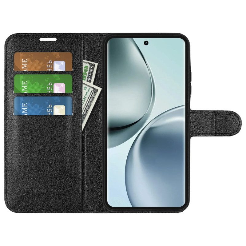 Fodral För Realme 14 Pro 5g Klassiskt Litchikonstläder