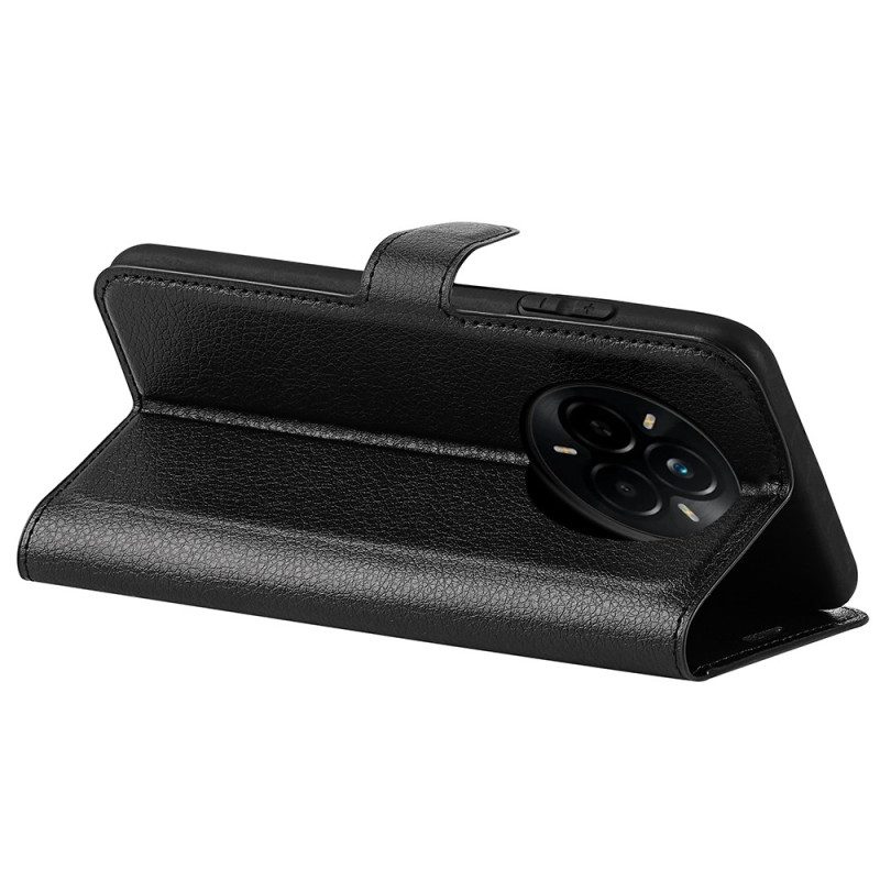 Fodral För Realme 14 Pro 5g Klassiskt Litchikonstläder