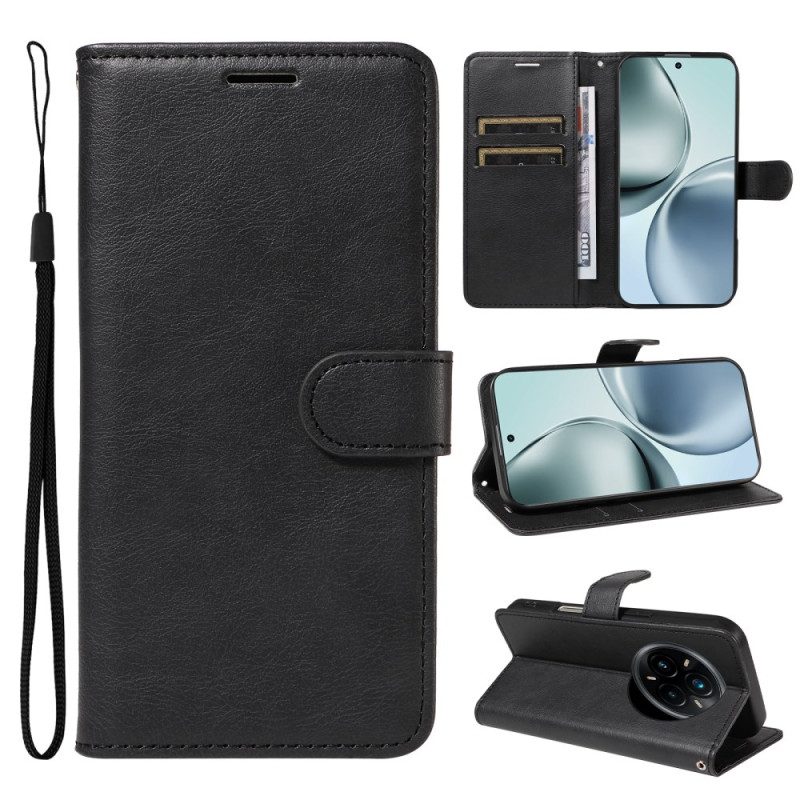 Fodral För Realme 14 Pro Plus 5g Enkelt Läderarmband