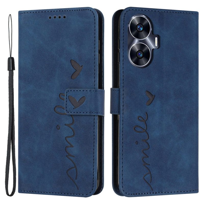 Fodral För Realme C55 Leende Med Snodd