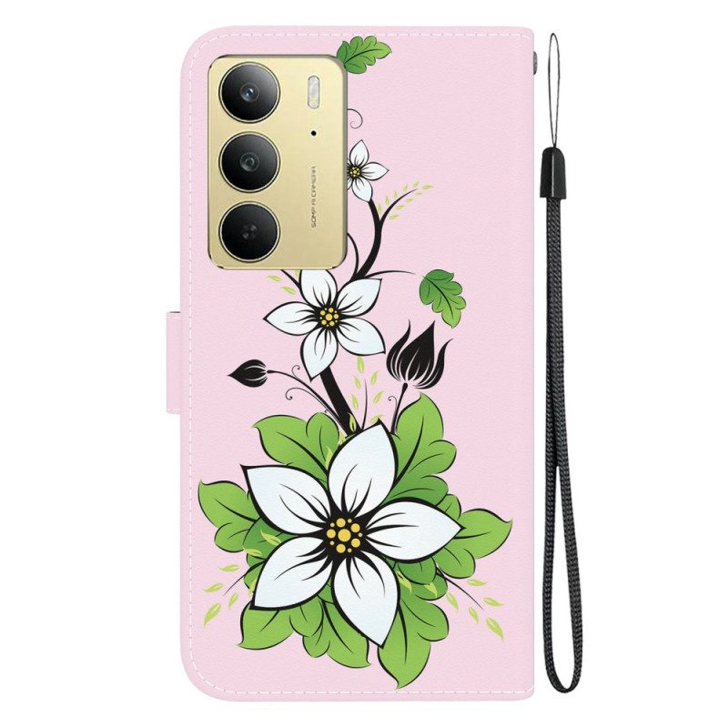 Fodral För Realme C75 Liljemönster