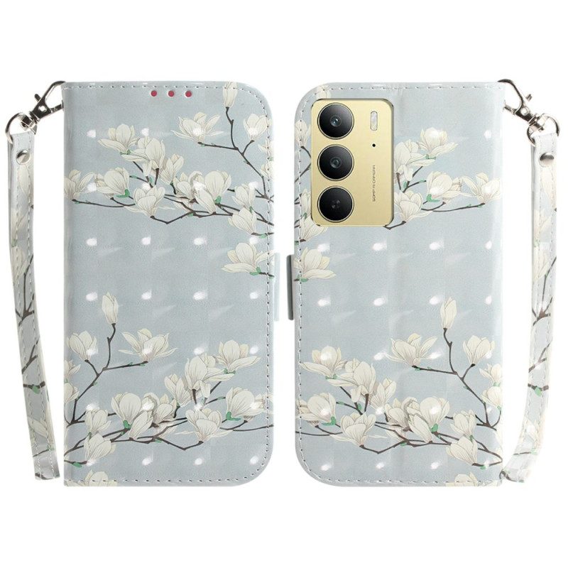 Fodral För Realme C75 Snodd Med Magnolior