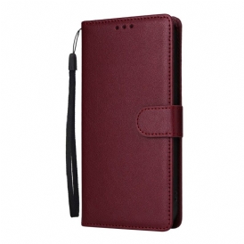 Fodral För Realme Note 60 Enfärgad Lädereffekt