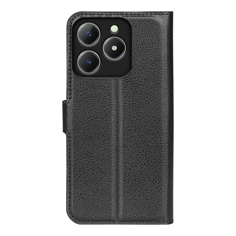 Fodral För Realme Note 60x Klassiskt Litchi-konstläder