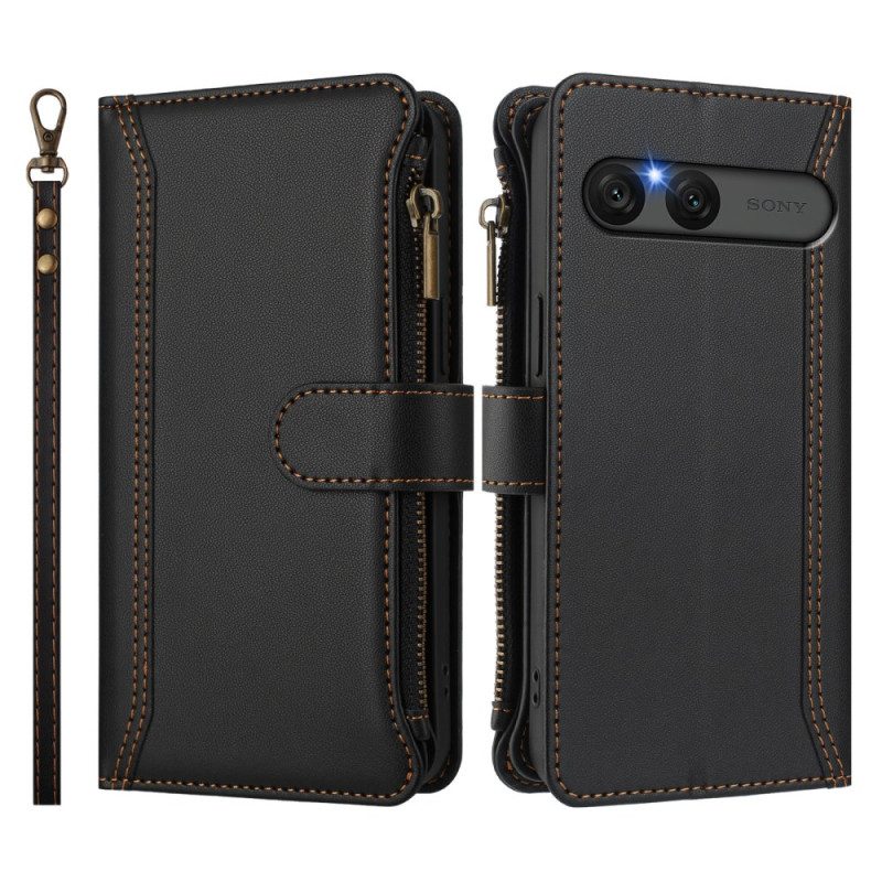 Fodral För Sony Xperia 10 Vii 9 Kortplatser Plånbok