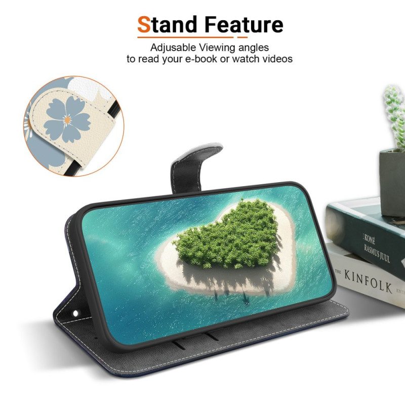 Fodral För Sony Xperia 10 Vii Blå Prästkragar