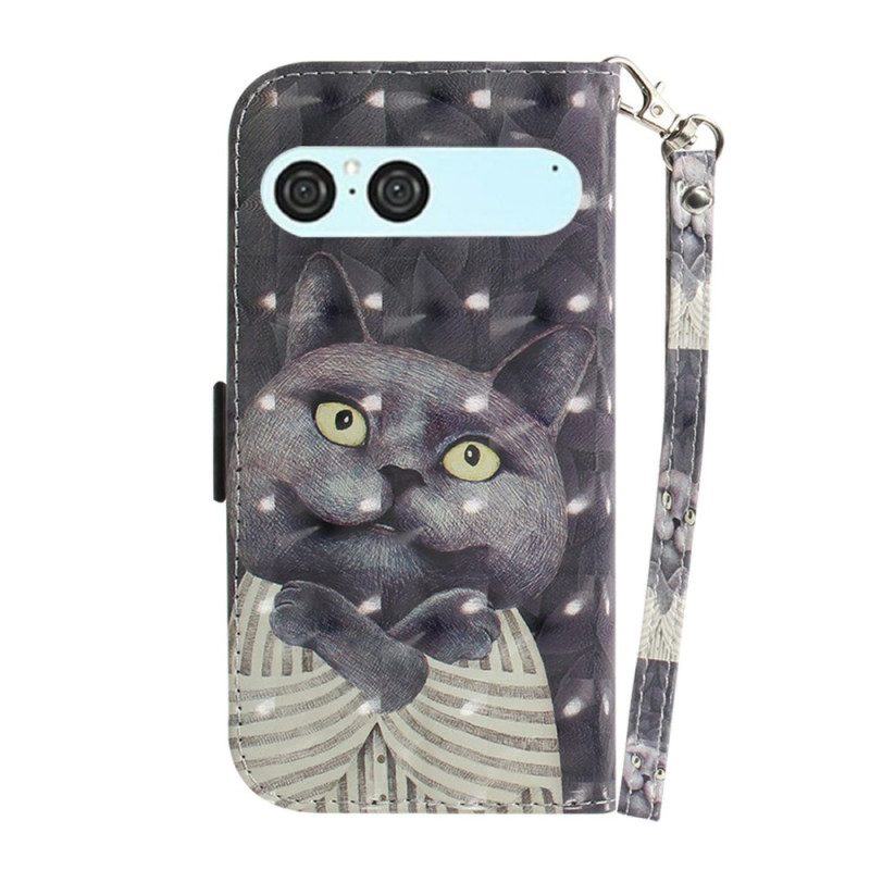 Fodral För Sony Xperia 10 Vii Grått Kattband