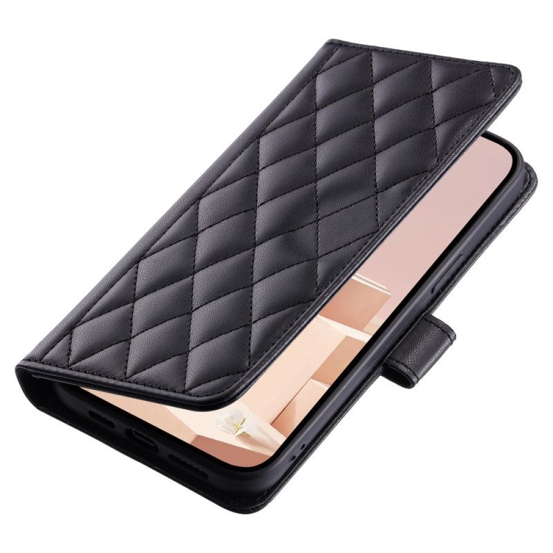 Fodral För Vivo V40 5g Quiltad Med Remmar