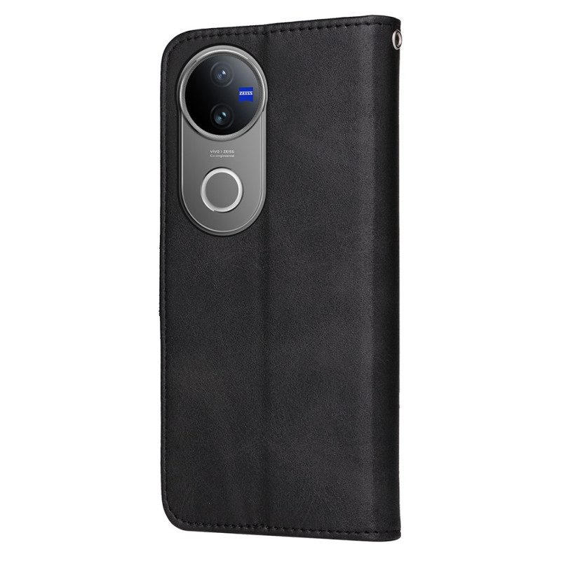 Fodral För Vivo V50 5g Enkelt Lädereffekt